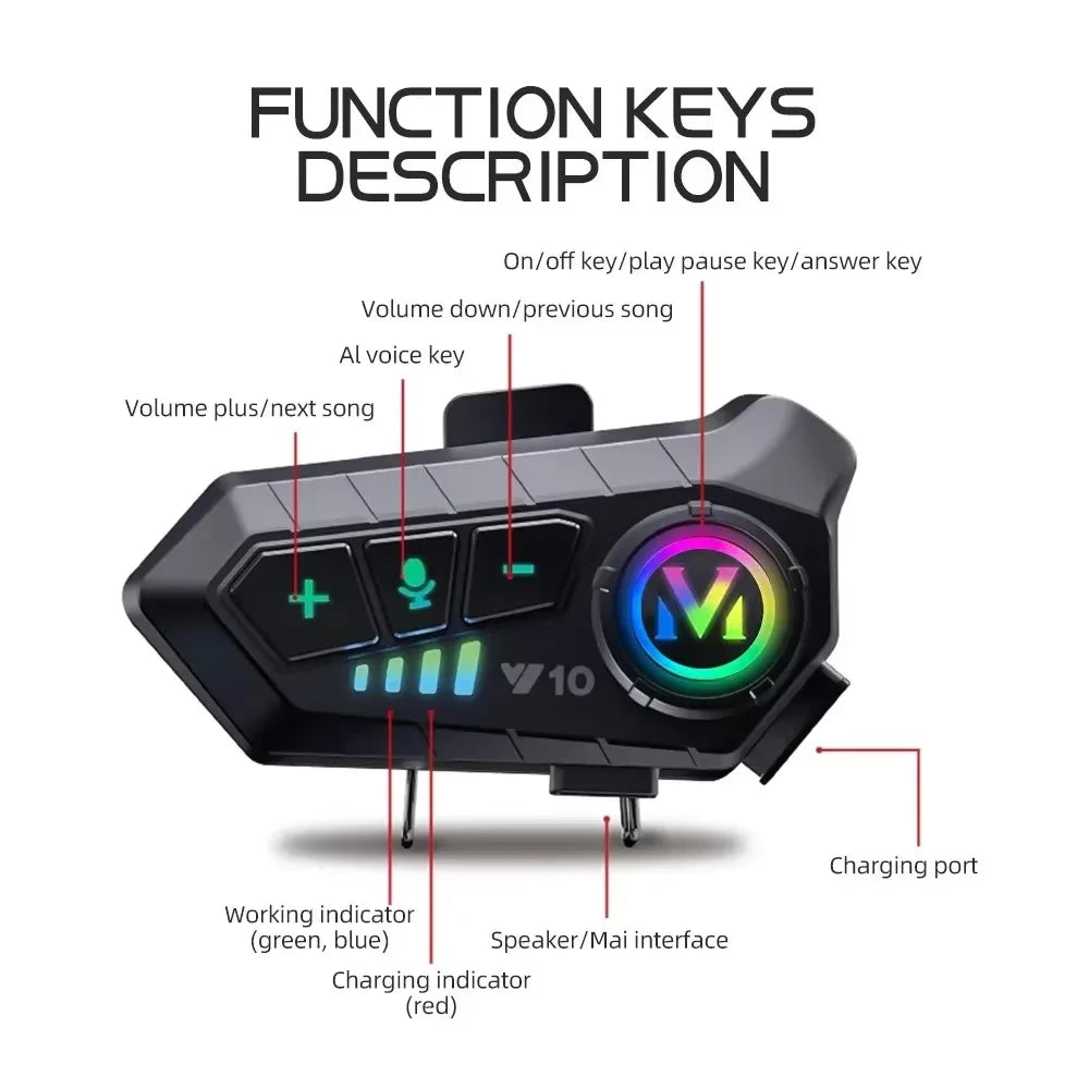 Intercomunicadores Bluetooth para casco de moto